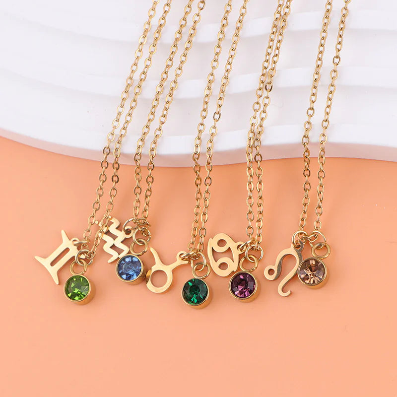 Zodiac Birthstone Necklace