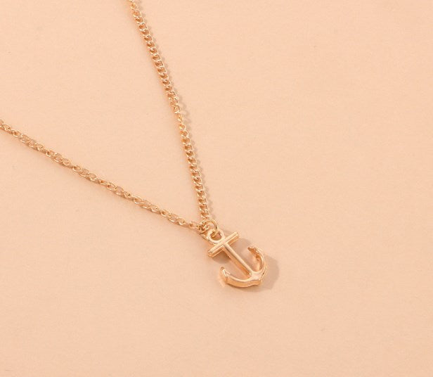 Anchor Cross Alloy Necklace for Women