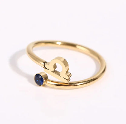 Zodiac Birthstone Ring
