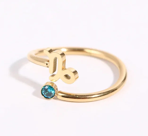 Zodiac Birthstone Ring