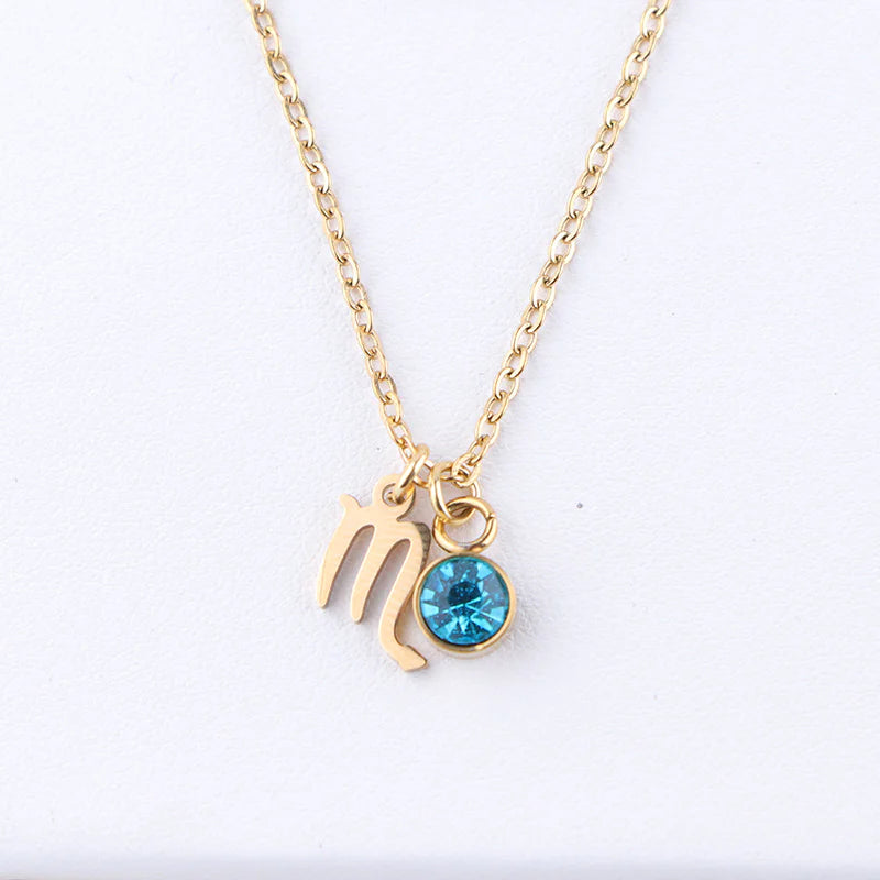 Zodiac Birthstone Necklace