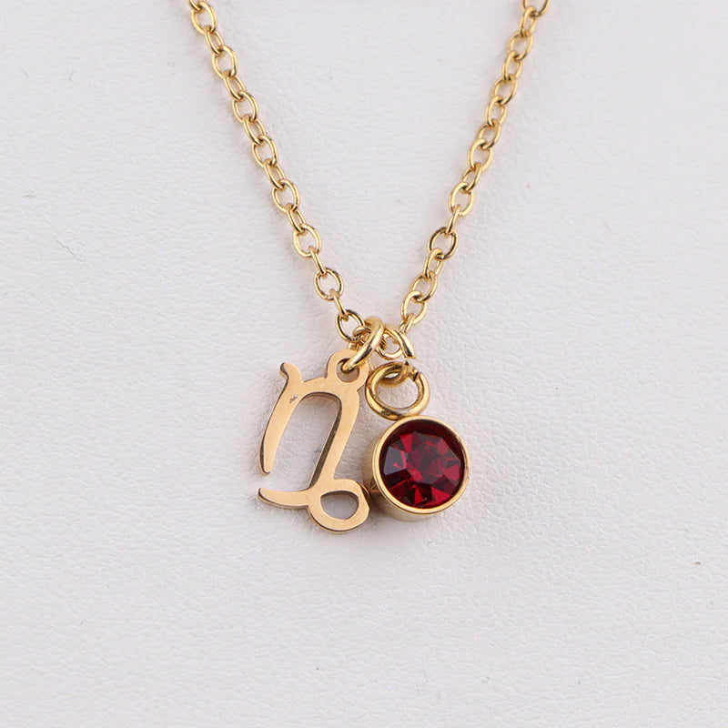 Zodiac Birthstone Necklace