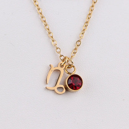 Zodiac Birthstone Necklace
