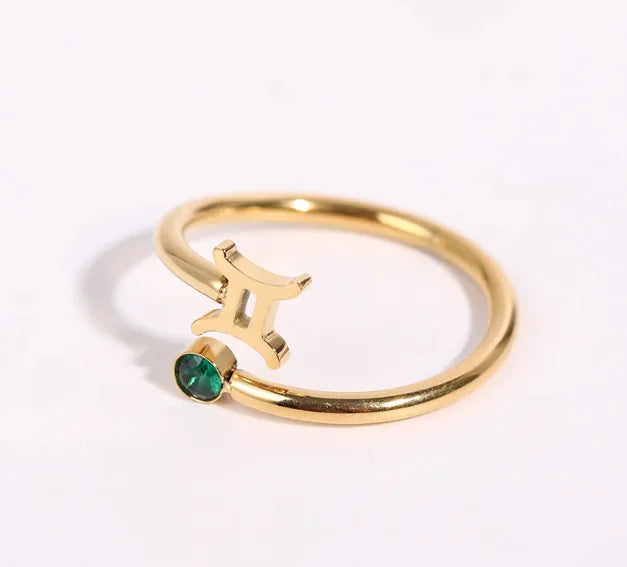 Zodiac Birthstone Ring