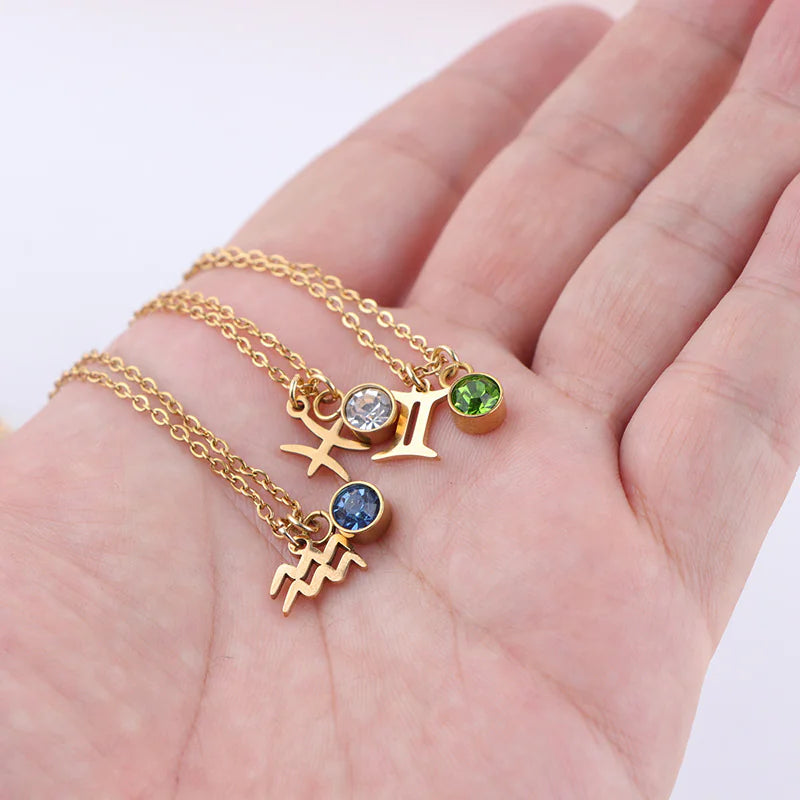 Zodiac Birthstone Necklace
