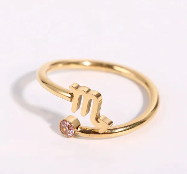 Zodiac Birthstone Ring