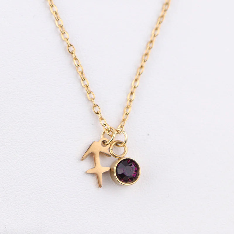 Zodiac Birthstone Necklace
