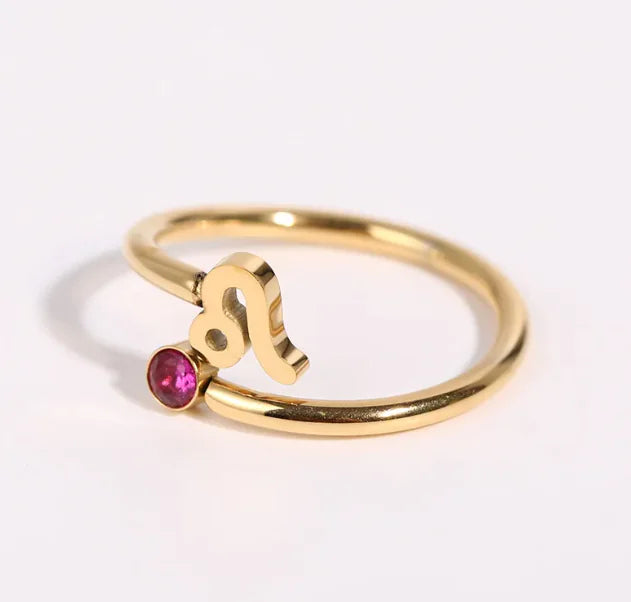 Zodiac Birthstone Ring