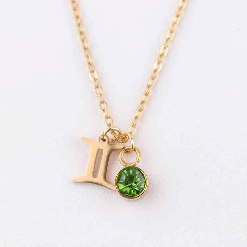 Zodiac Birthstone Necklace