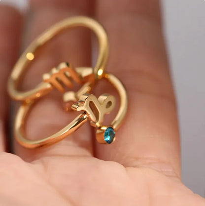 Zodiac Birthstone Ring