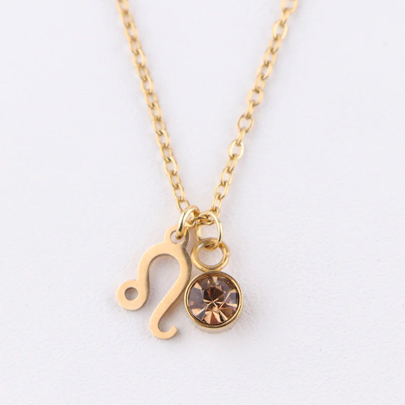 Zodiac Birthstone Necklace