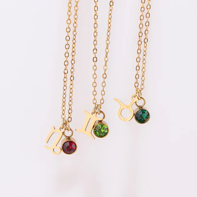 Zodiac Birthstone Necklace