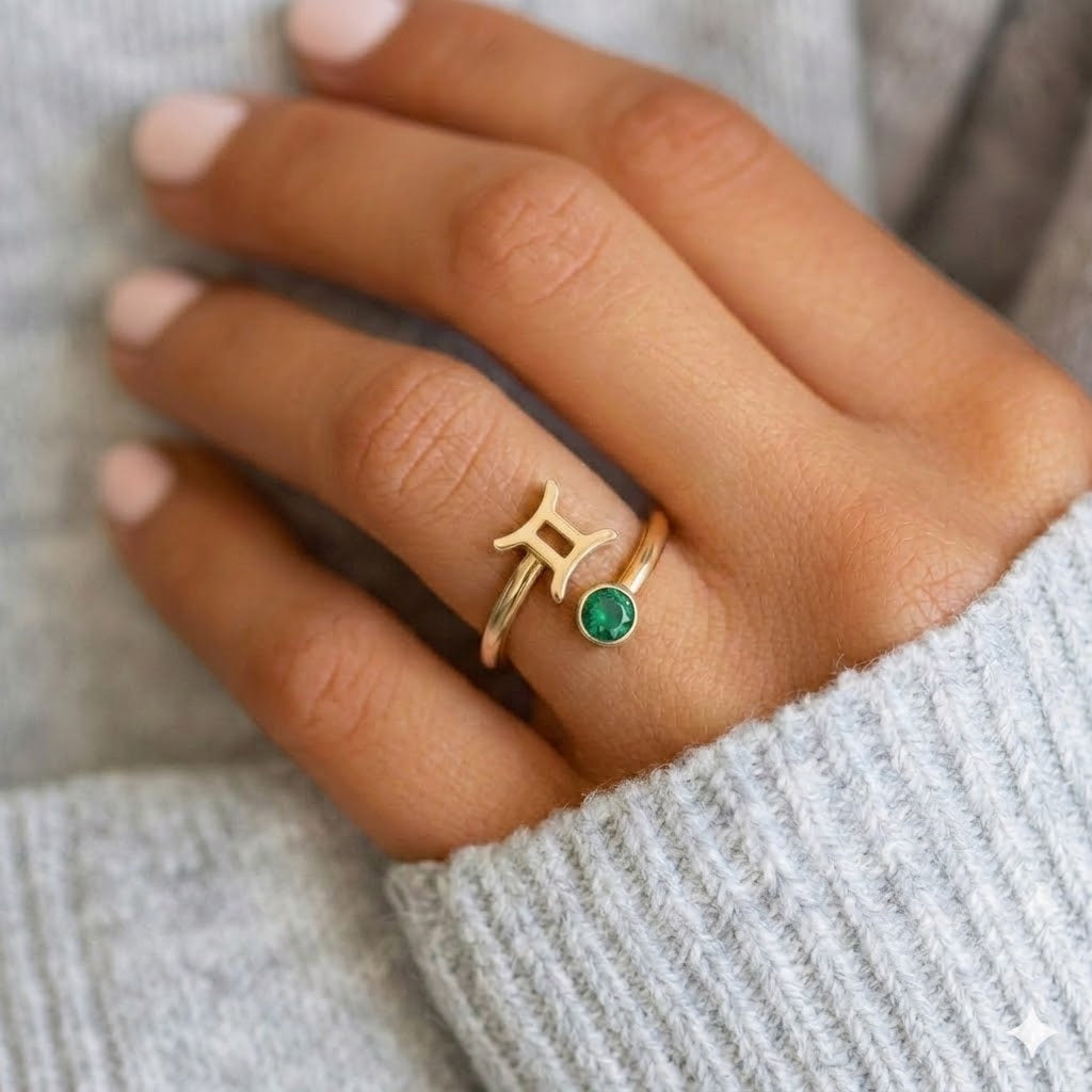 Zodiac Birthstone Ring