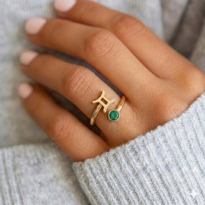 Zodiac Birthstone Ring