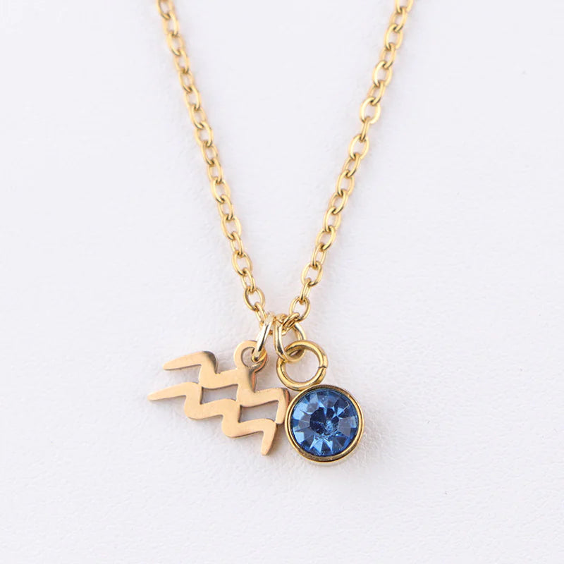 Zodiac Birthstone Necklace