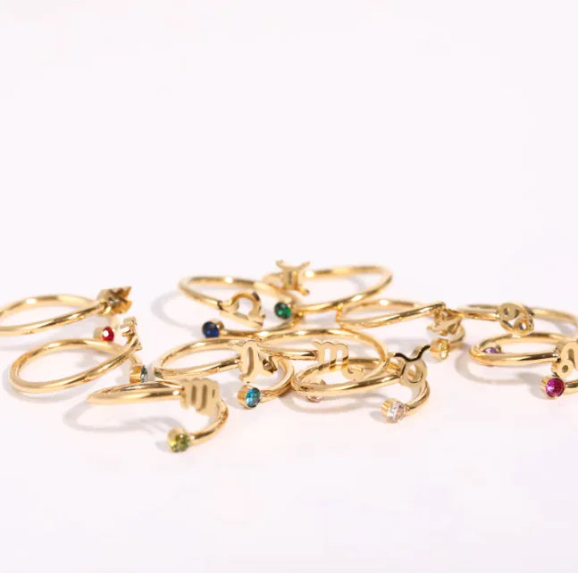 Zodiac Birthstone Ring