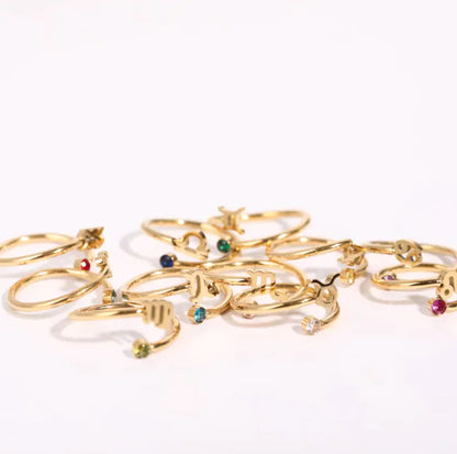 Zodiac Birthstone Ring